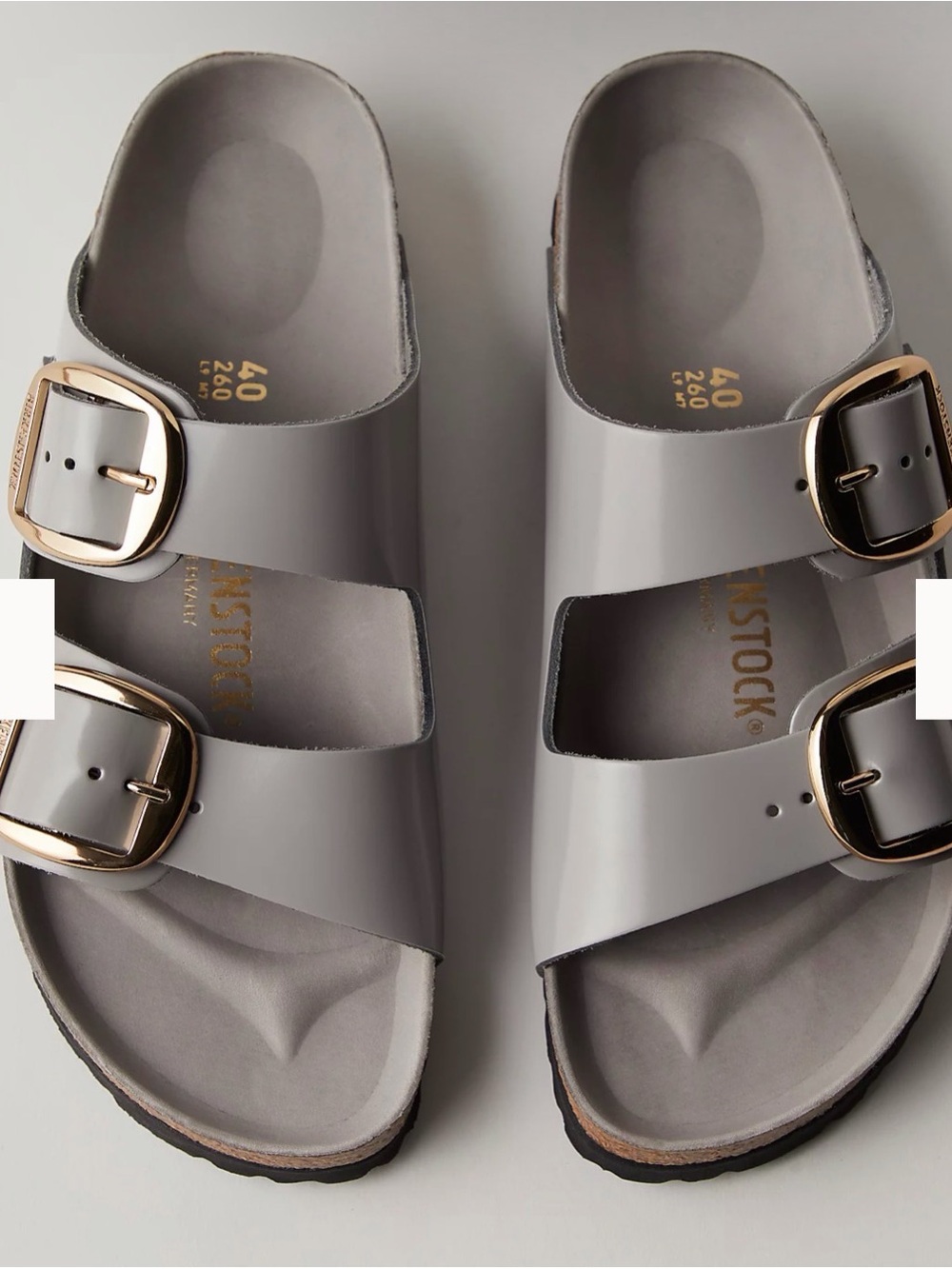 NIB Birkenstock Arizona Big Buckle High Shine Sandals US9-9.5 - Picture 2 of 9